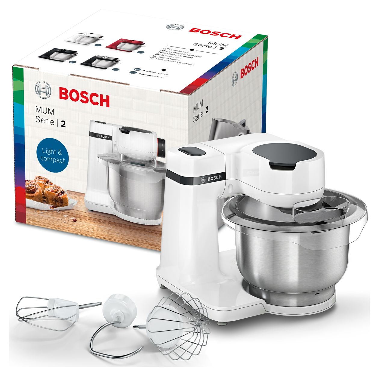 MUMS2EW00 700 W Küchenmaschine 3,8 l  (Weiß) 