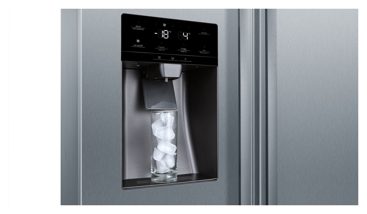 Seire 6 KAD93AIDP Side-by-Side Kühl-/ Gefrierkombination 371 l / 191 l 258 kWh NoFrost 1787 mm x 908 mm  (Edelstahl) 