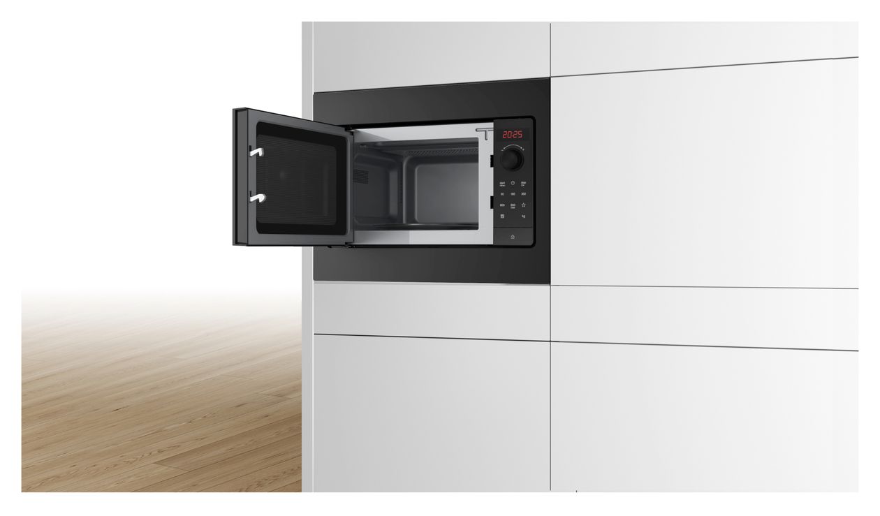 Serie 2 BFL523MB4 Einbau-Mikrowelle 800 W Größe: klein 5 Stufen (Schwarz) 