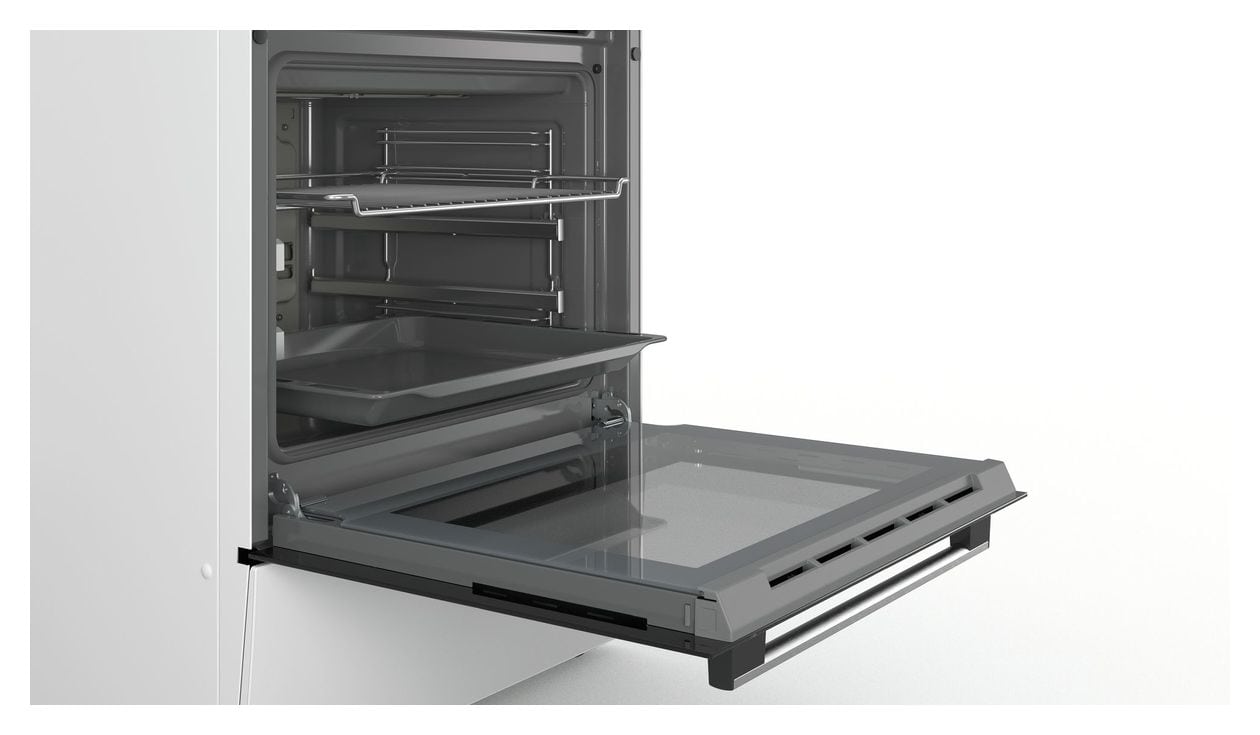 Serie 4 HKR39C220 Freistehender Herd Elektro normal Variabler Doppelgrill 7 Beheizungsarten AutoClean mit Glaskeramik Kochfeld 