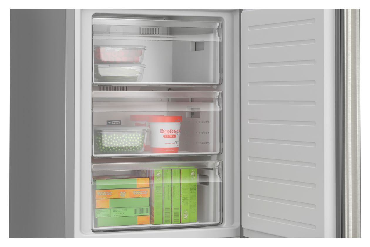 Serie 4 KGN362IBF 218 l / 103 l Kühl-Gefrierkombi freistehend NoFrost 127 kWh Jahr  (Edelstahl) 