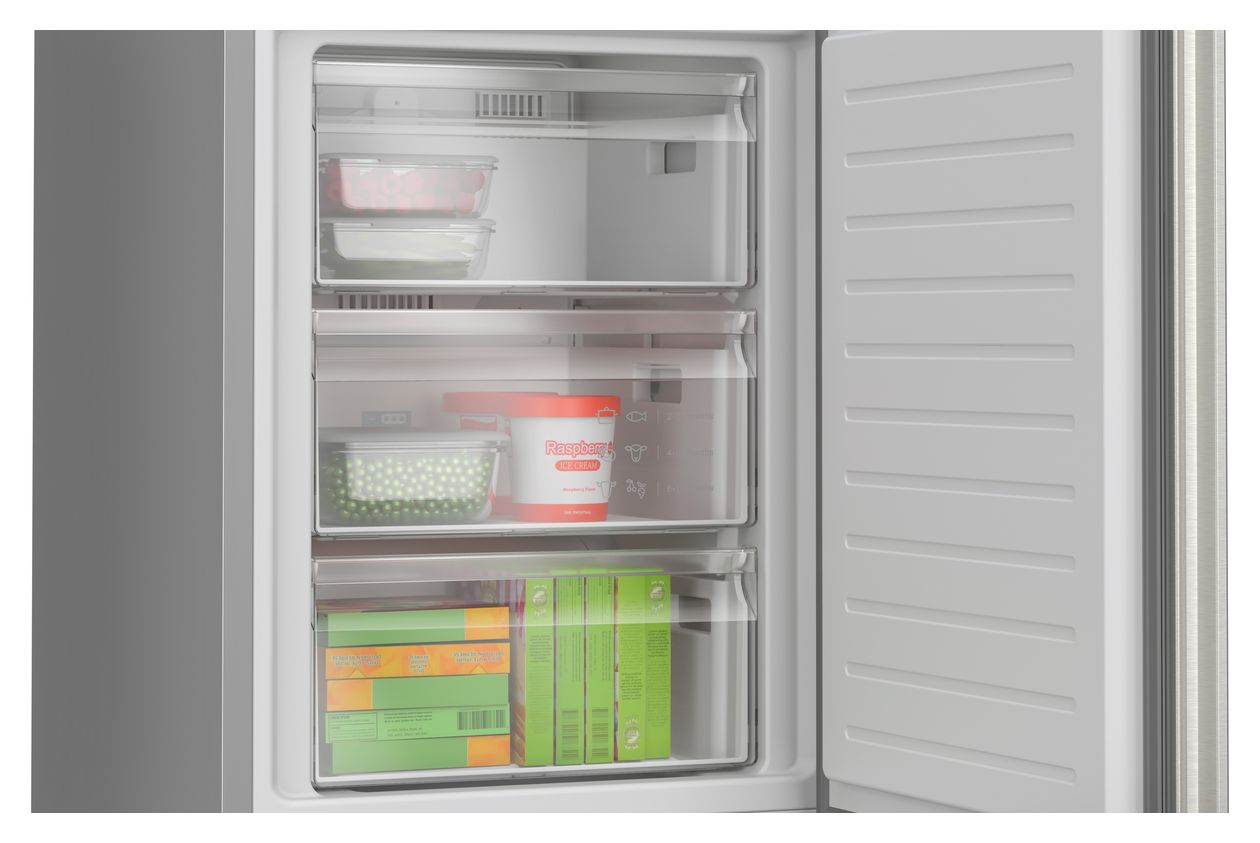 Serie 4 KGN362ICF 218 l / 103 l Kühl-Gefrierkombi freistehend NoFrost 159 kWh Jahr  (Edelstahl) 