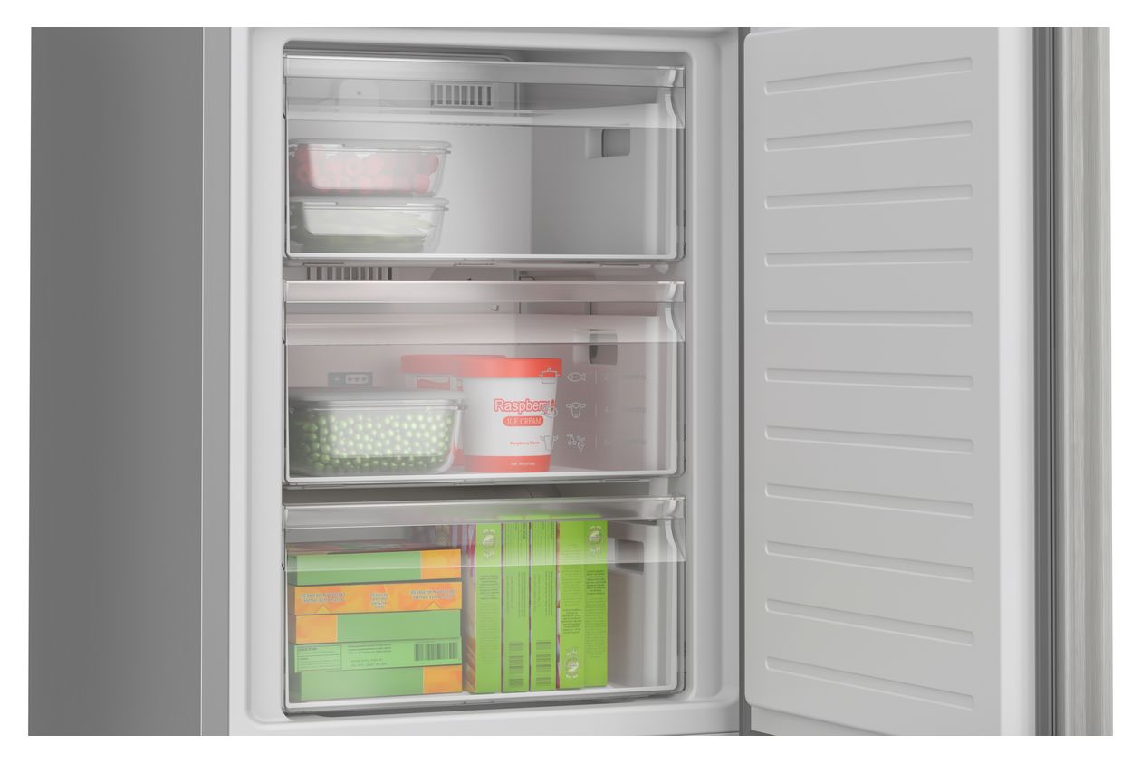 Serie 4 KGN392LAG 260 l / 103 l Kühl-Gefrierkombi freistehend NoFrost 112 kWh Jahr  (Metallisch) 