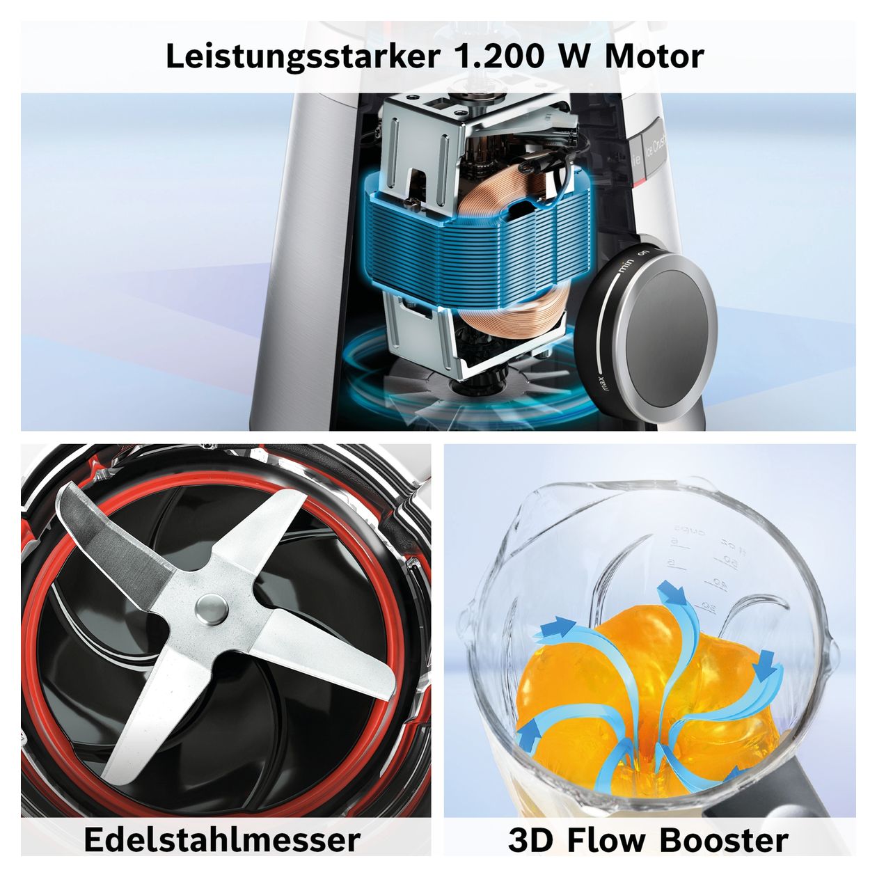 Serie 4 MMB6172S 1,5 l Standmixer 2 Geschwindigkeiten 1200 W  (Silber) 