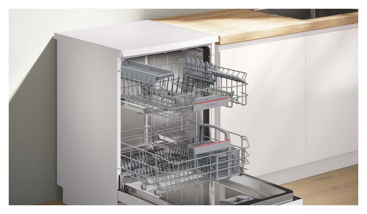 Serie 4 SMS4EBW03D 60 cm Geschirrspüler freistehend Sehr leise 13 Maßgedecke aquaStop Funktion Wärmetauscher/EfficientDry 