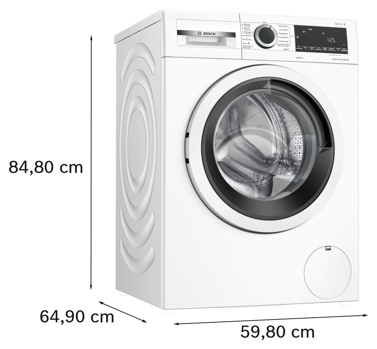 Serie 4 WNA13441 9 kg 5 kg Waschtrockner 1400 U/min 