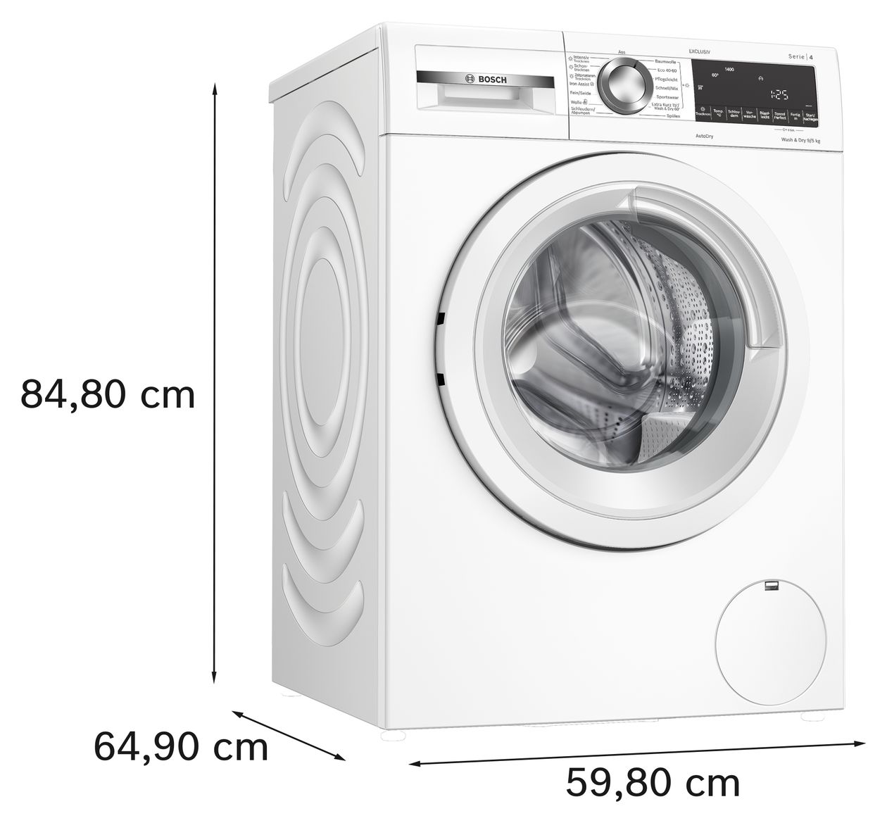 Serie 4 WNA13491 9 kg 5 kg Waschtrockner 1400 U/min 