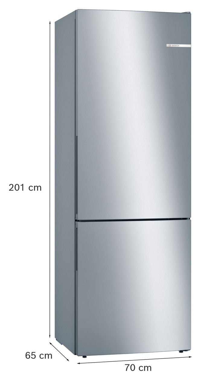 Serie 6 KGE49AICA 302 l / 117 l Kühl-Gefrierkombi freistehend 163 kWh Jahr  (Edelstahl) 