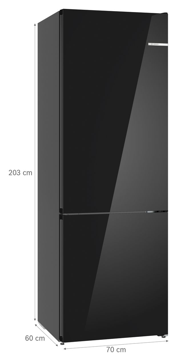 Serie 6 KGN49LBCF 311 l / 129 l Kühl-Gefrierkombi freistehend NoFrost 178 kWh Jahr  (Schwarz) 