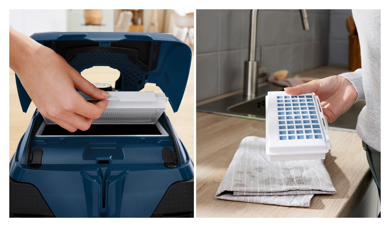 Serie 8 BGL8XPER Bodenstaubsauger mit Staubbeutel 700 W Allergie-Filter  (Schwarz, Blau) 
