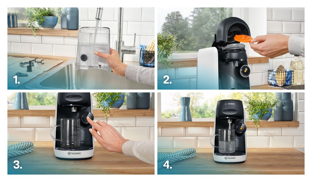 TAS164E Tassimo Finesse Kaffeekapsel Maschine  (Schwarz, Weiß) 