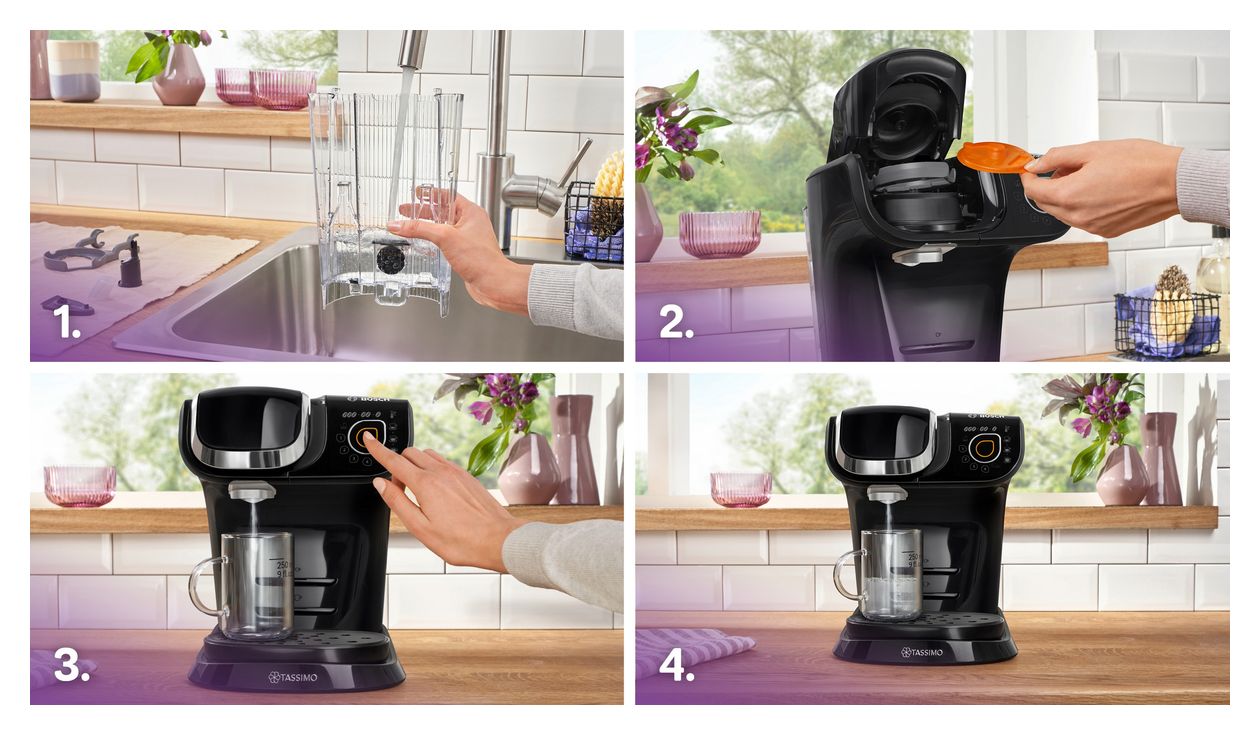 TAS6502 Tassimo My Way 2 Kaffeekapsel Maschine  (Schwarz, Chrom) 
