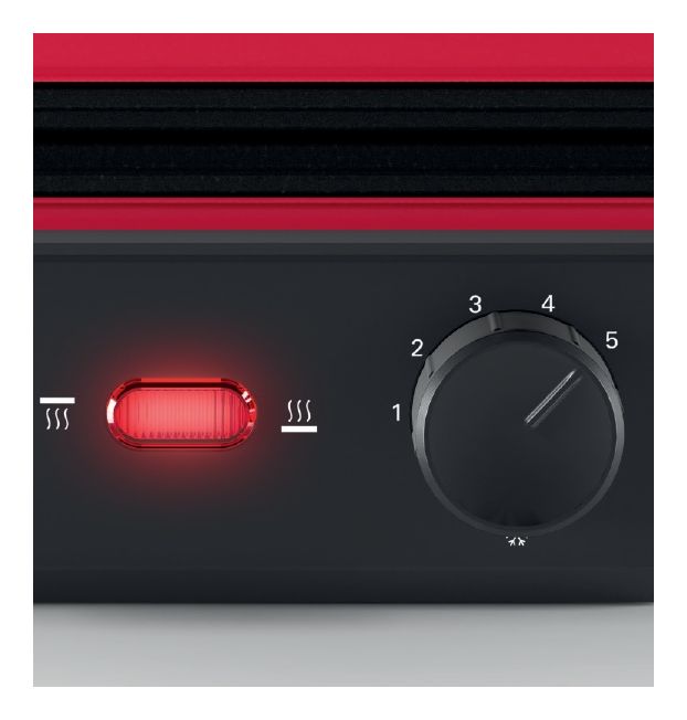 TCG4104 Kontaktgrill 2000 W mit 328 x 238 mm Fläche  (Rot) 