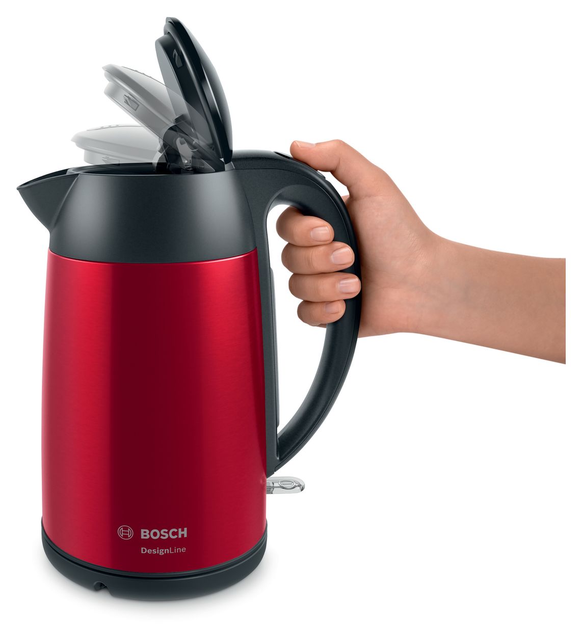 TWK3P424 DesignLine 1,7 l Wasserkocher 2400 W  (Grau, Rot) 