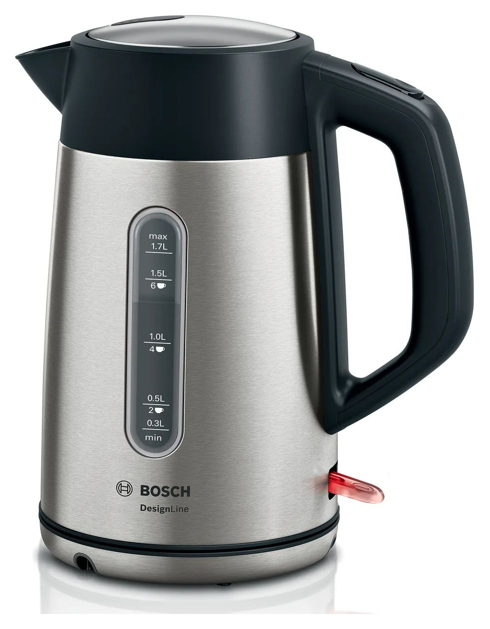 TWK4P440 DesignLine 1,7 l Wasserkocher 2400 W  (Schwarz, Edelstahl) 