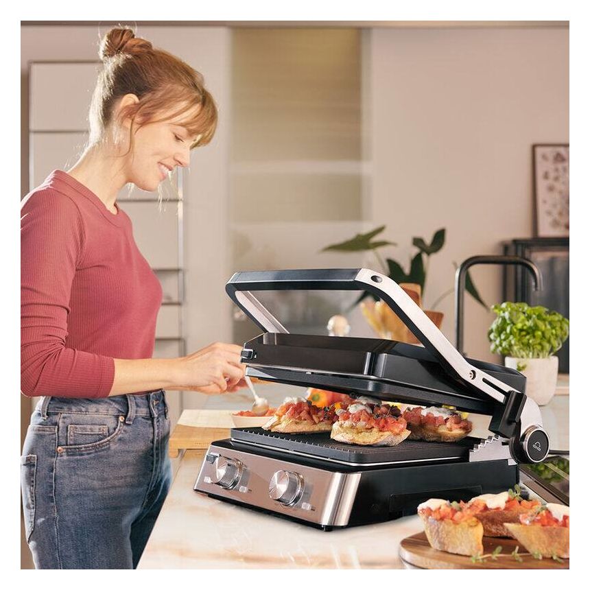 CG7020 Kontaktgrill 2000 W mit 290 x 230 mm Fläche  (Schwarz, Edelstahl) 
