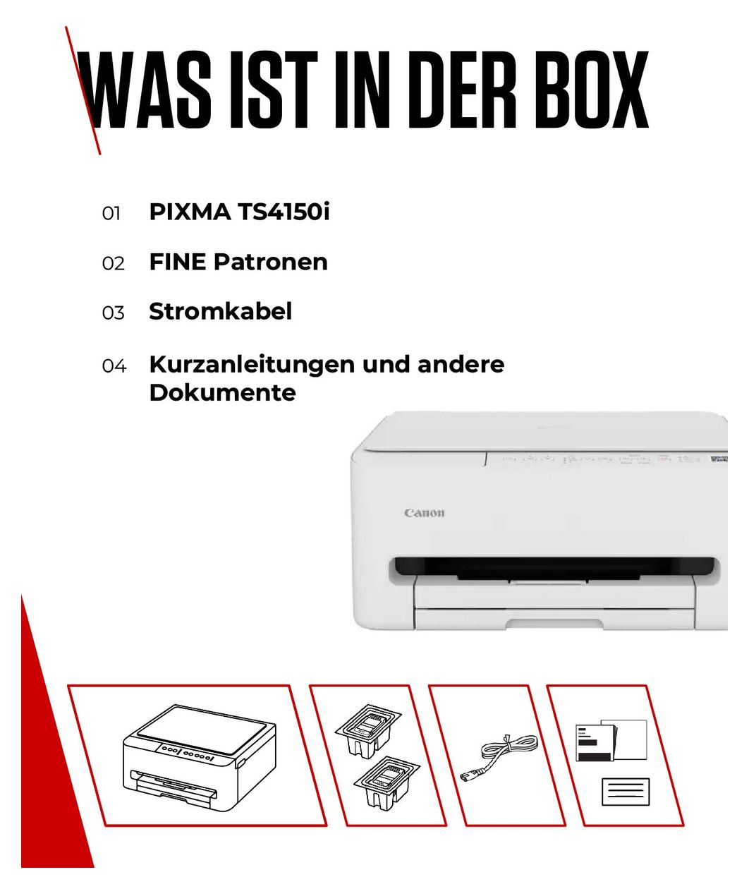 Pixma TS4150i All in One A4 Tintenstrahl Drucker 1200 x 1200 DPI 