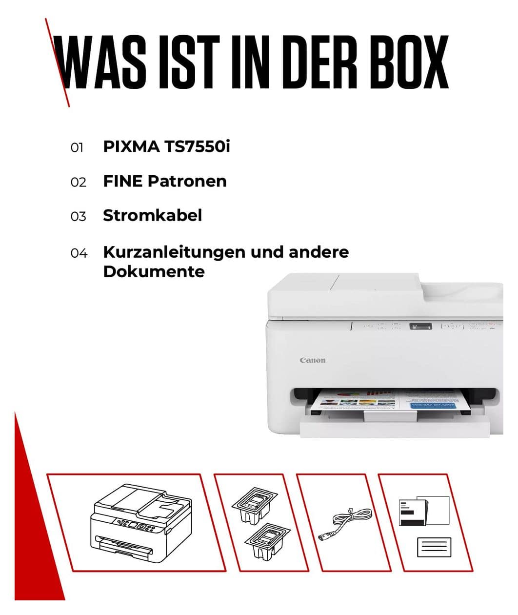 Pixma TS7550i All in One A4 Tintenstrahl Drucker 1200 x 1200 DPI 