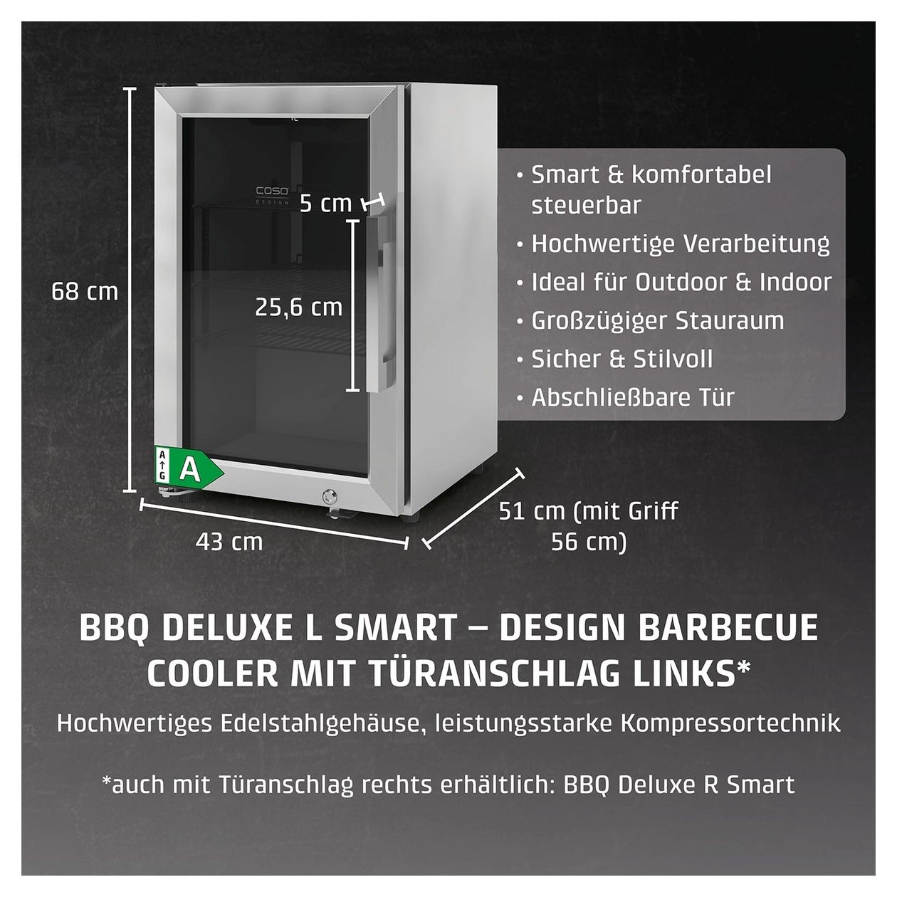BBQ Deluxe-L Smart Weinkühler Freistehend 