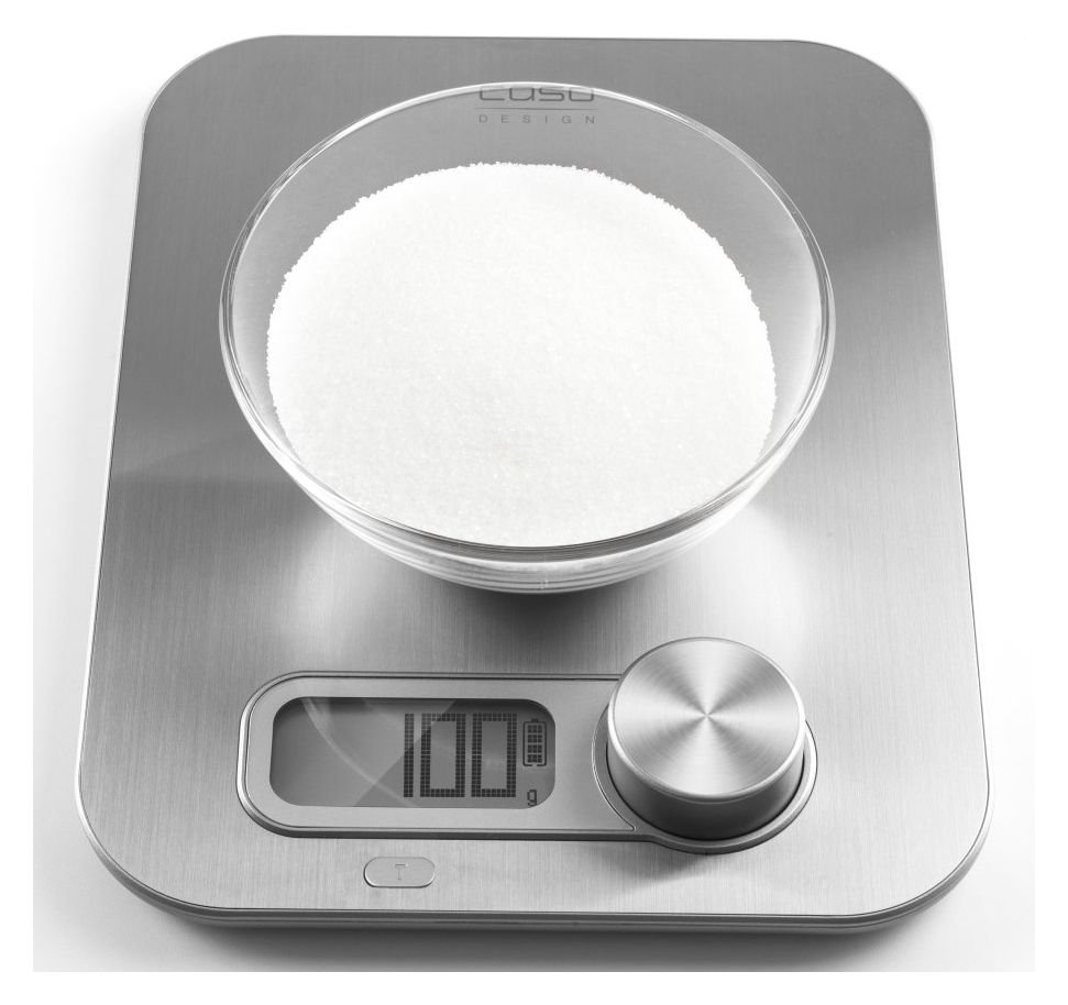 Kitchen Energy Elektronische Küchenwaage bis 5 kg Genauigkeit 1 g  (Edelstahl) 