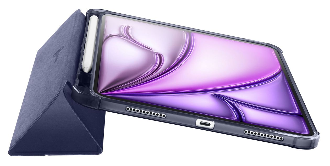 Folio Pro Folio aus Kunstleder für Apple iPad Air 11 Zoll M2/M3/M4 und 4./5.Gen und iPad Pro 11 1.Gen bis 27,9 cm (11") (Blau) 