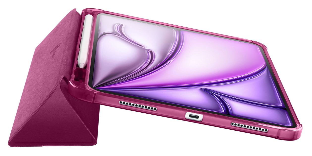 Folio Pro Folio aus Kunstleder für Apple iPad Air 11 Zoll M2/M3/M4 und 4./5.Gen und iPad Pro 11 1.Gen bis 27,9 cm (11") (Pink) 
