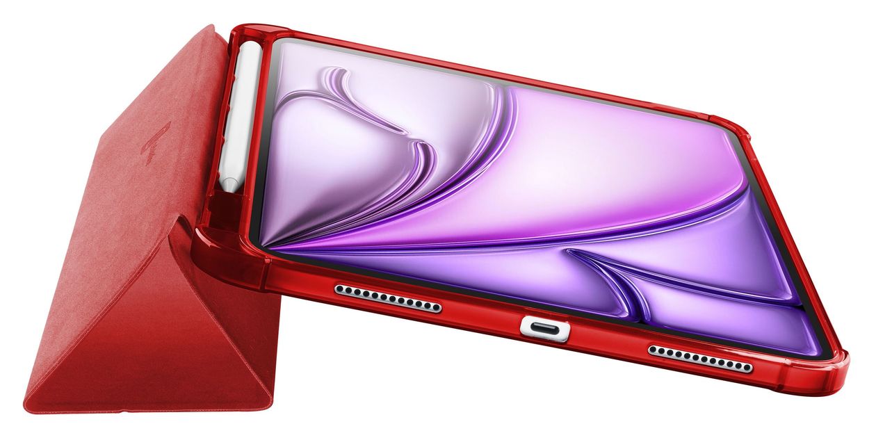 Folio Pro Folio aus Kunstleder für Apple IPAD AIR 10.9" (2020) IPAD AIR 10.9'' (2022) IPAD AIR 11" (2024) IPAD PRO 11" (2018) bis 27,9 cm (11") (Rot) 