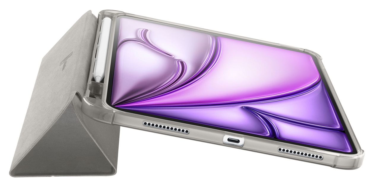 Folio Pro Folio aus Kunstleder für Apple IPAD AIR 10.9" (2020) IPAD AIR 10.9'' (2022) IPAD AIR 11" (2024) IPAD PRO 11" (2018) bis 27,9 cm (11") (Grau) 