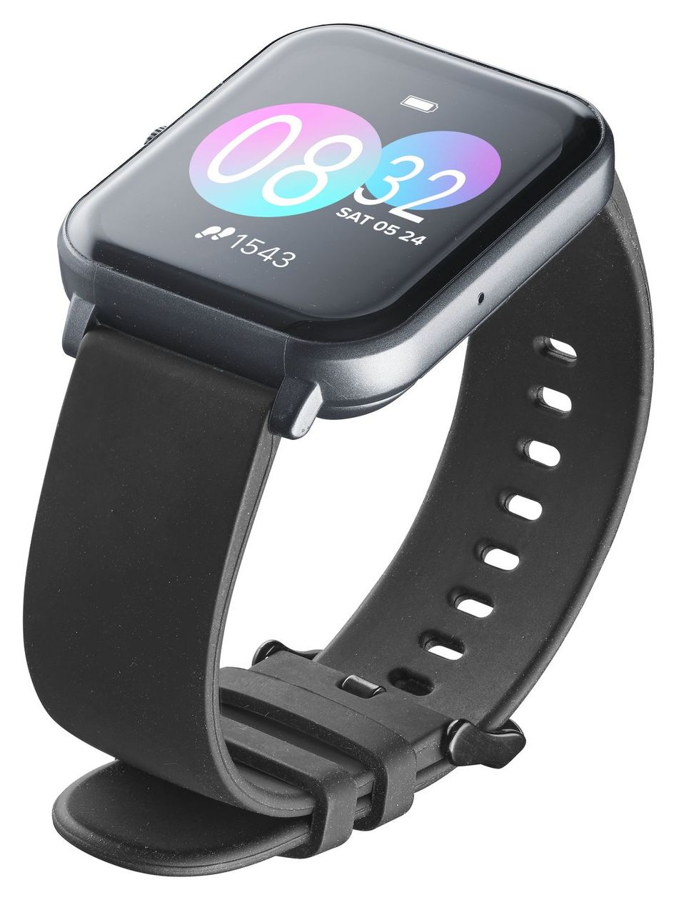 ION Pro Square Digital Smartwatch Rechteckig IP67 168 h  (Schwarz) 