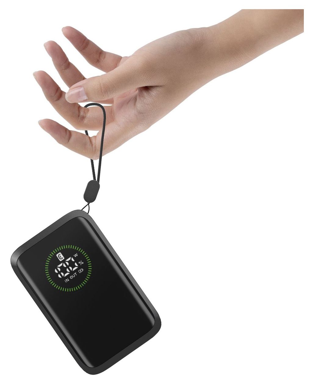 Roller 10000 mAh Powerbank USB Typ-C  (Schwarz) 