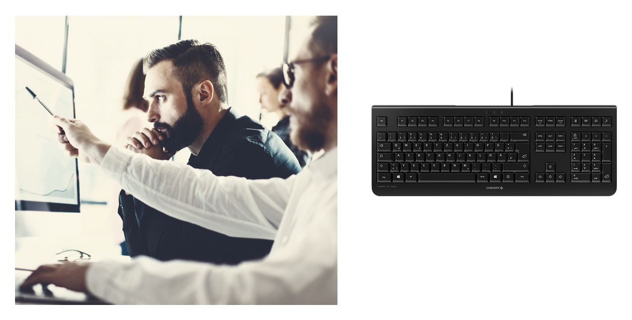 KC1000 Universal Tastatur USB  (Schwarz) 