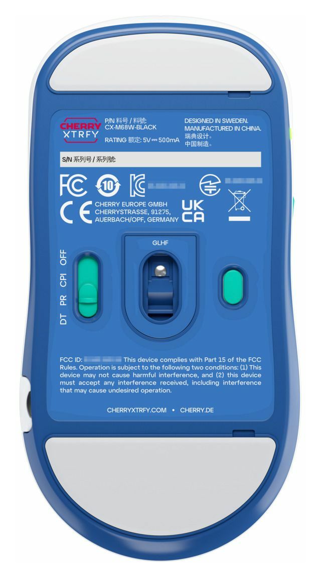 M68 Wireless 26000 DPI Gaming Maus (Blau, Türkis, Weiß) 