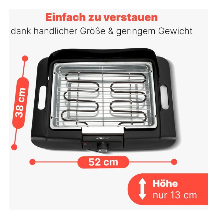BQS3842 2 in 1 Stand und Tischgrill 1 Zone(n) 2000 W  (Schwarz) 