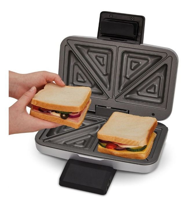 6259 Sandwichmaker für 2 Sandwiches  (Schwarz, Silber) 