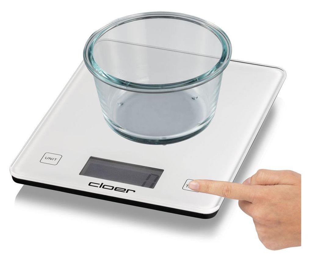 6871 Elektronische Küchenwaage bis 10 kg Genauigkeit 5 g  (Weiß) 