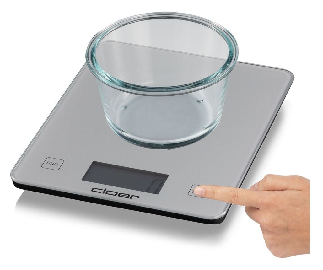 6878 Elektronische Küchenwaage bis 10 kg Genauigkeit 5 g  (Silber) 