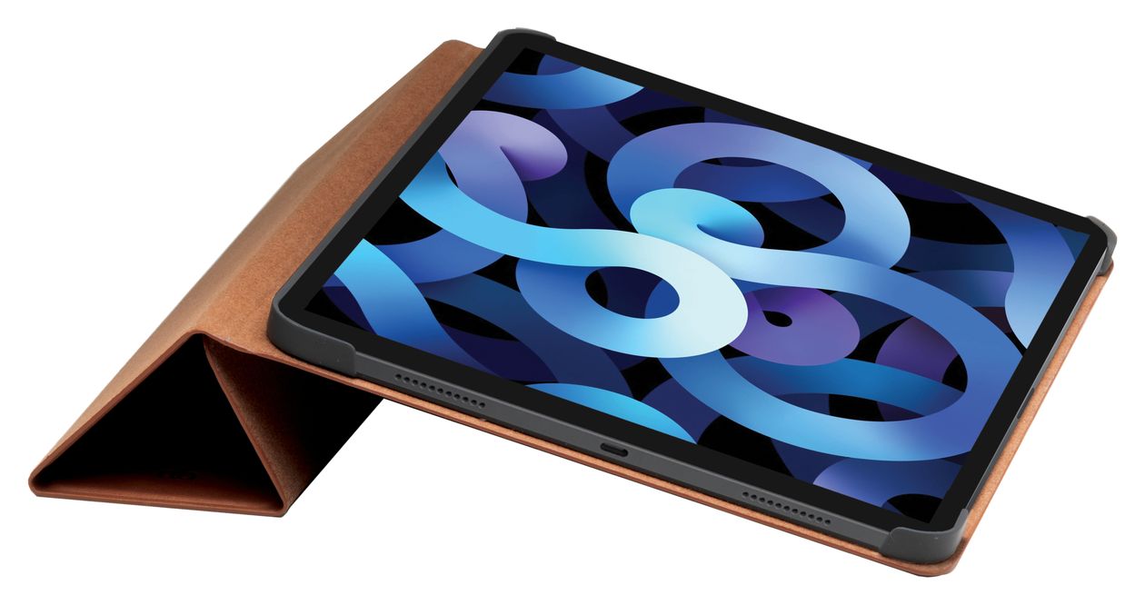 Risskov Folio aus Vollnarbenleder für Apple iPad Air 10.9"/Pro 11" bis 27,7 cm (10.9") Kratzresistent mit Magnetverschluss (Beige) 