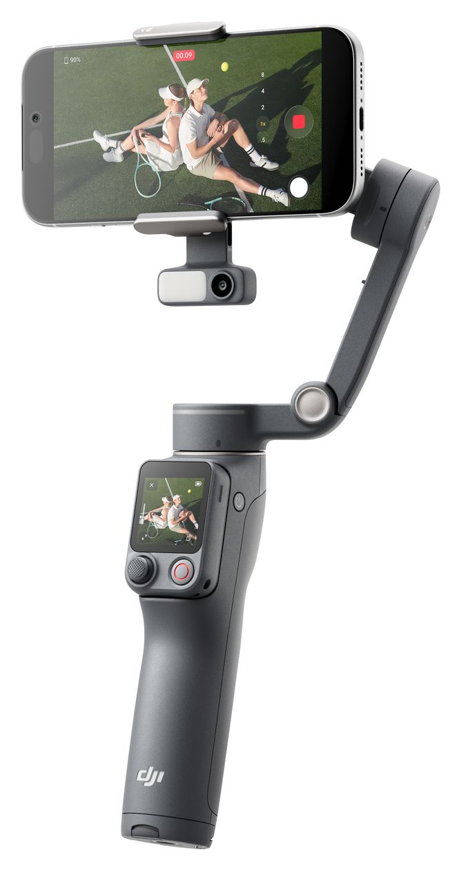 Osmo Mobile 8P Advanced Tracking Combo Stativ Gimbal für Smartphone faltbar Bluetooth  (Schwarz) 