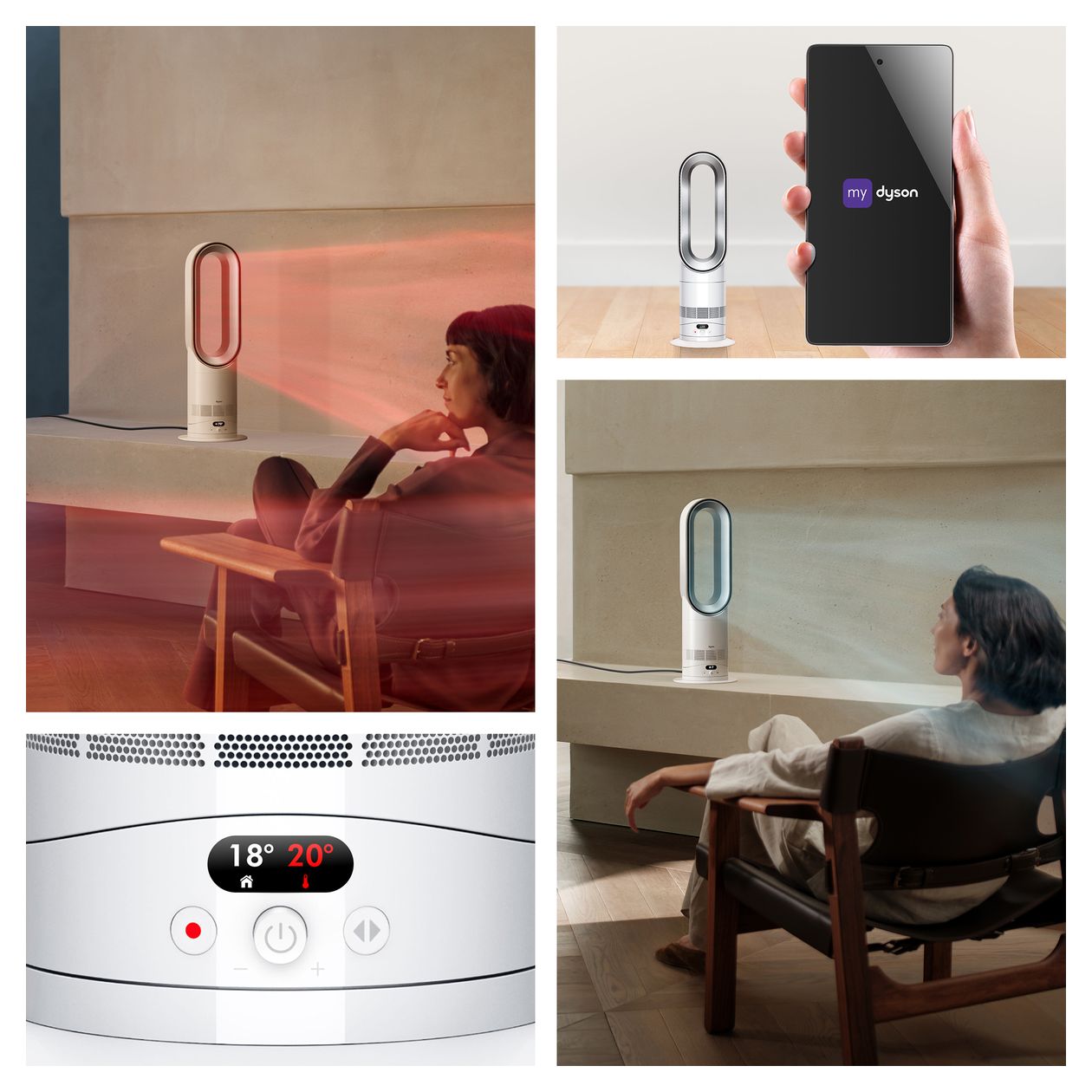 AM15 Hot+Cool HF1 Remote Link Haushaltslüfter ohne Lamellen 