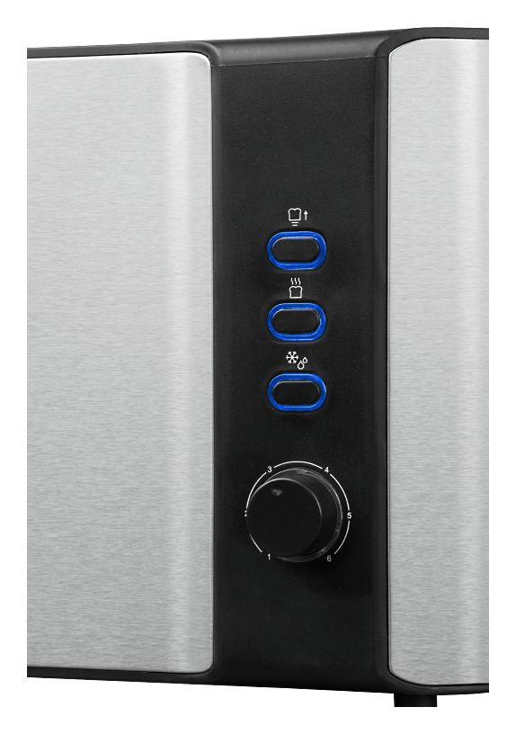 ST10630SS Toaster 1000 W 2 Scheibe(n) 6 Stufen  (Schwarz, Silber) 