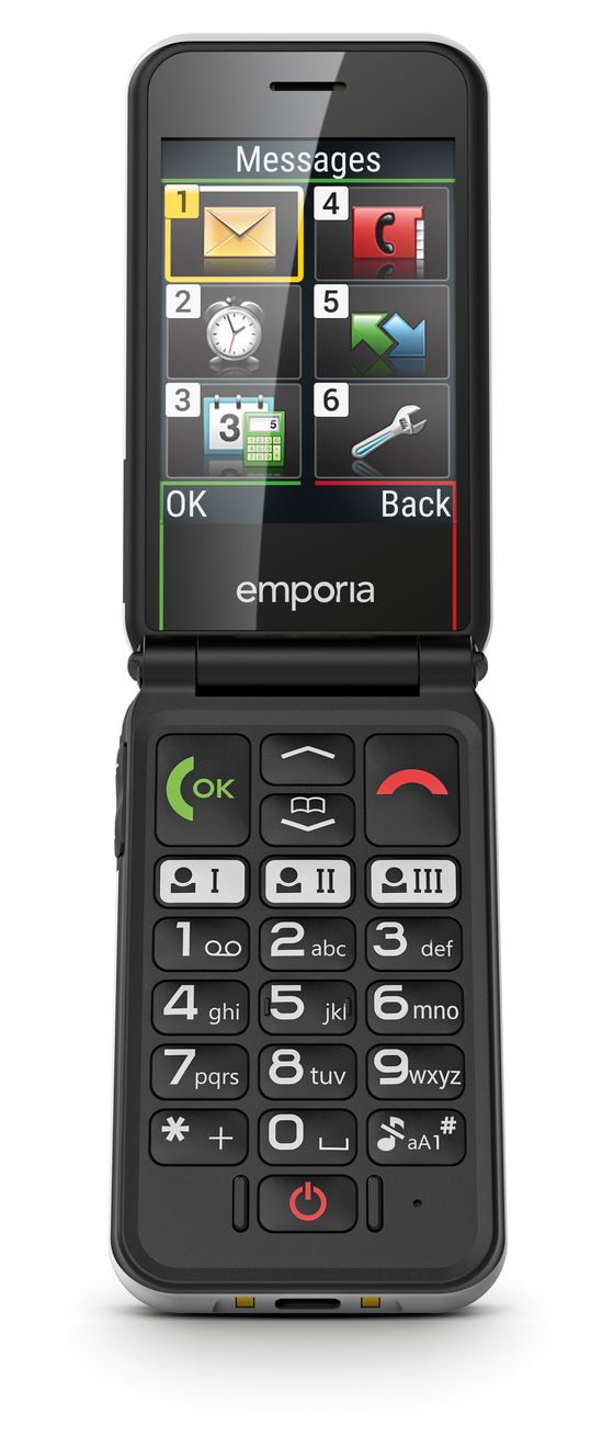 SimpliCity Glam 2G Smartphone 7,11 cm (2.8 Zoll) Single SIM  (Schwarz, Weiß) 