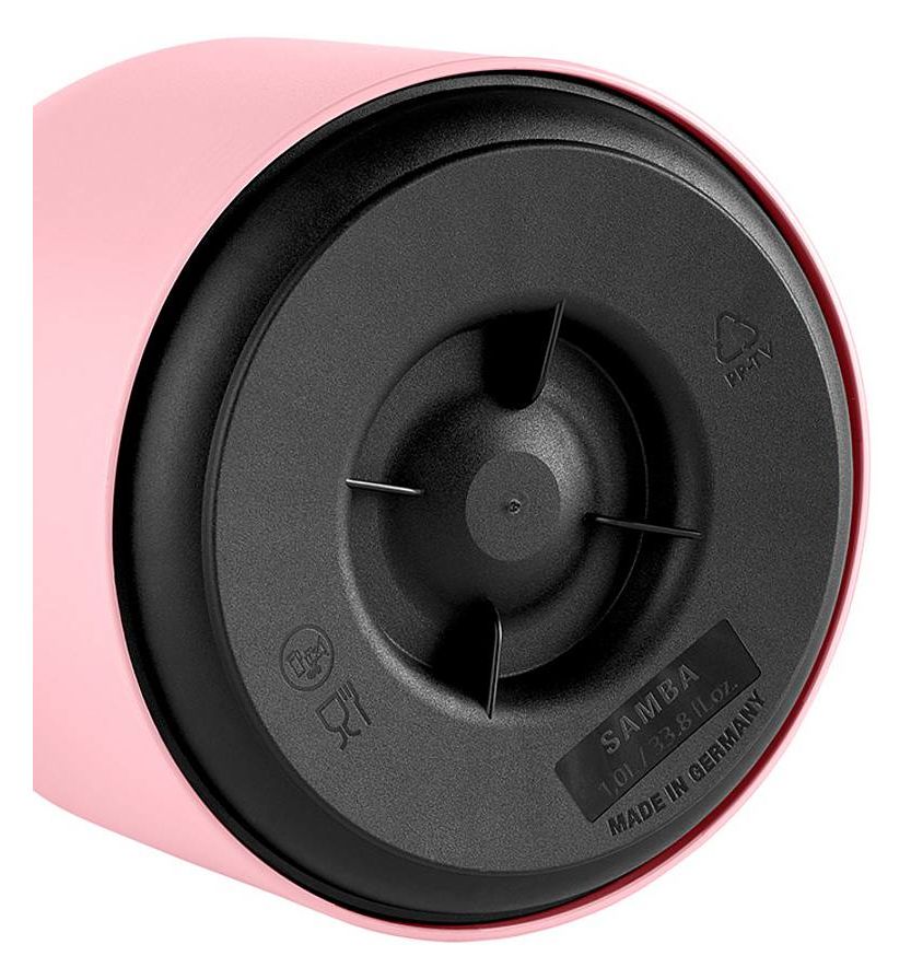 SAMBA Quick Press Isolierkanne 1,0l Glas-Isolierkolben  (Pink) 