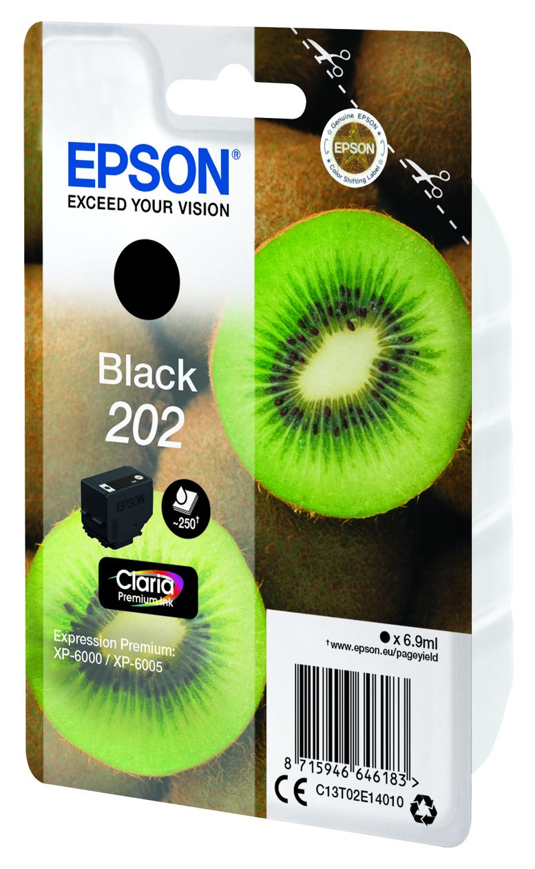 202 C13T02E14010 originale Druckerpatronen Schwarz 6,9 ml 250 Seiten 