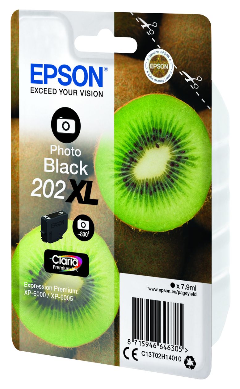 202XL C13T02H14010 originale Druckerpatronen Schwarz 7,9 ml 800 Seiten 