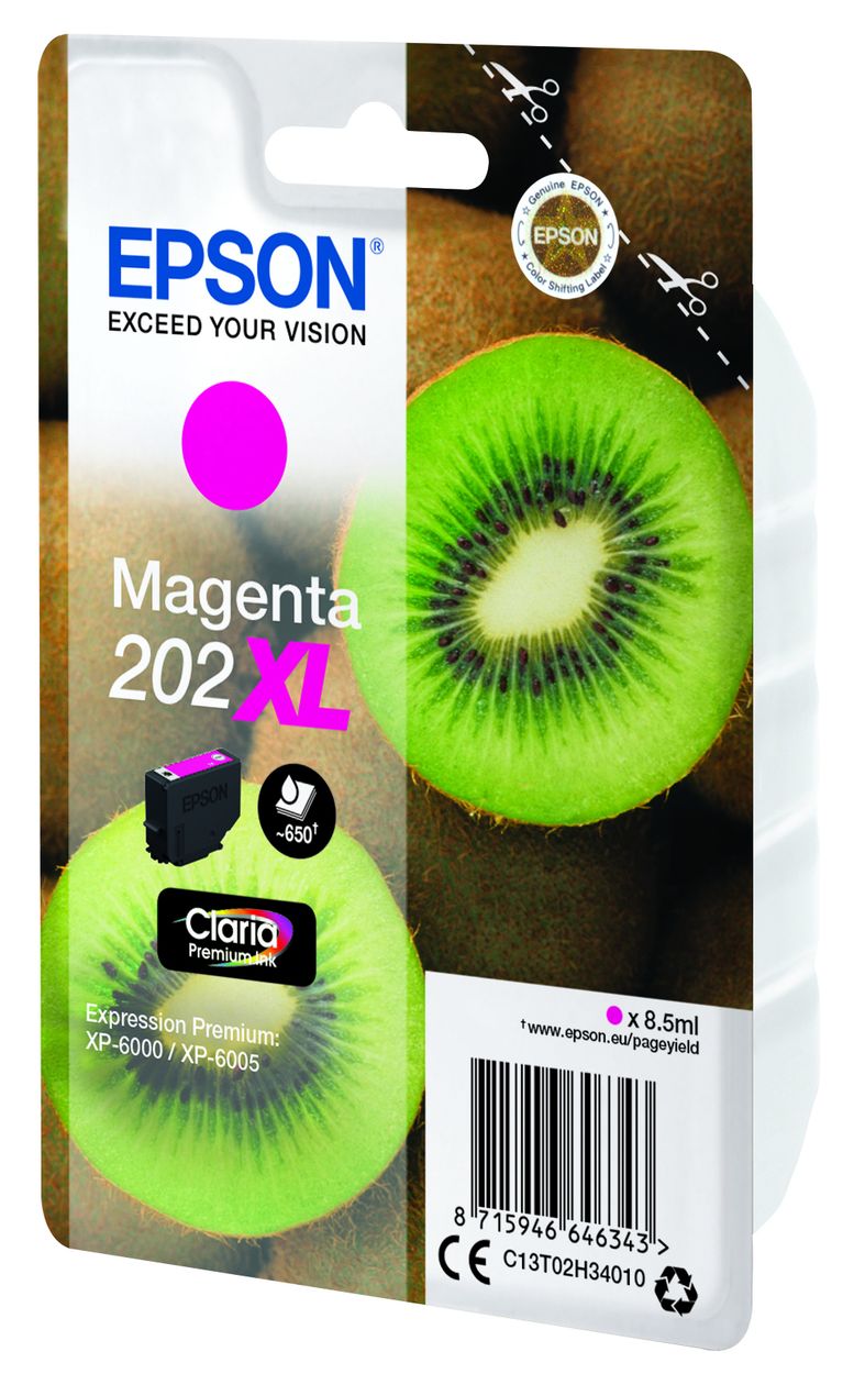 202XL C13T02H34010 originale Druckerpatronen Magenta 8,5 ml 