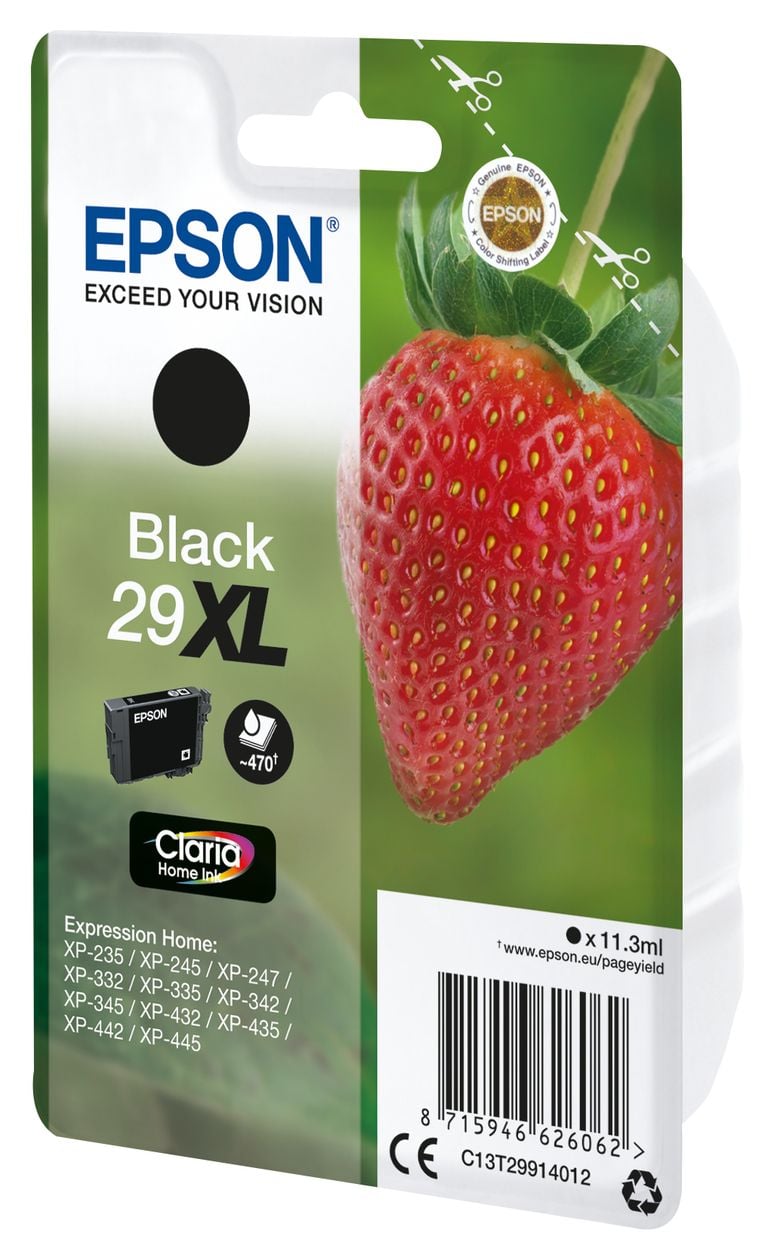 29XL C13T29914012 originale Druckerpatronen Schwarz 11,3 ml 470 Seiten 