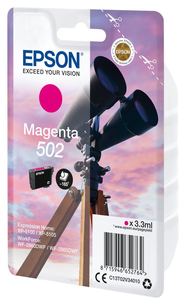 502 C13T02V34010 originale Druckerpatronen Magenta 3,3 ml 