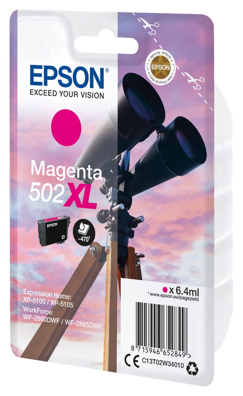 502XL C13T02W34010 originale Druckerpatronen Magenta 6,4 ml 