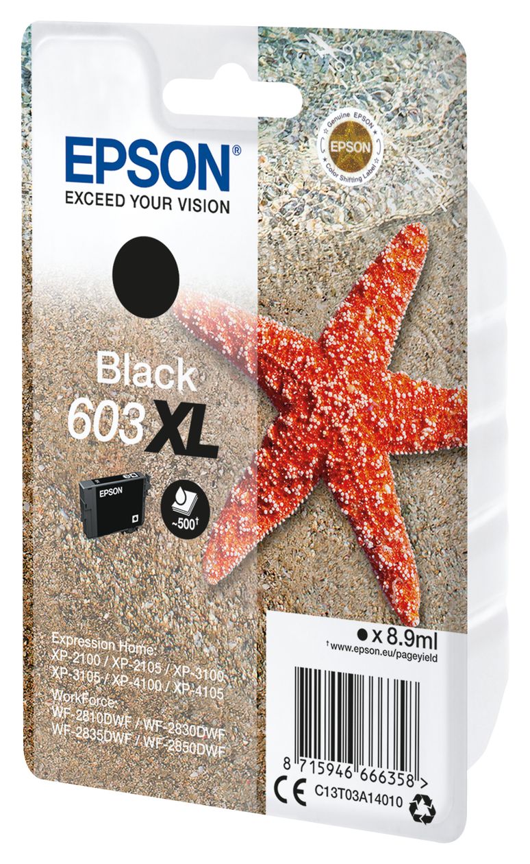 603XL C13T03A14010 originale Druckerpatronen Schwarz 8,9 ml 