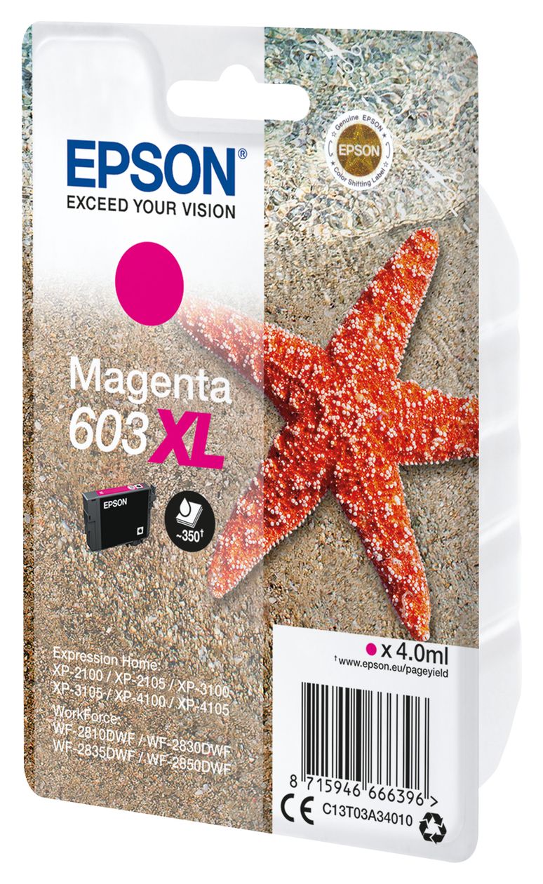 603XL C13T03A34010 originale Druckerpatronen Magenta 4 ml 